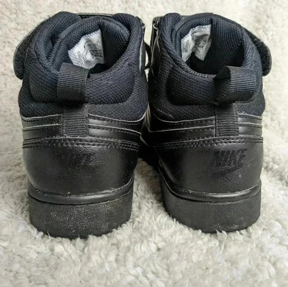 NIKE COURT BOROUGH MID All black size 6Y = 7.5 women - Picture 4 of 8